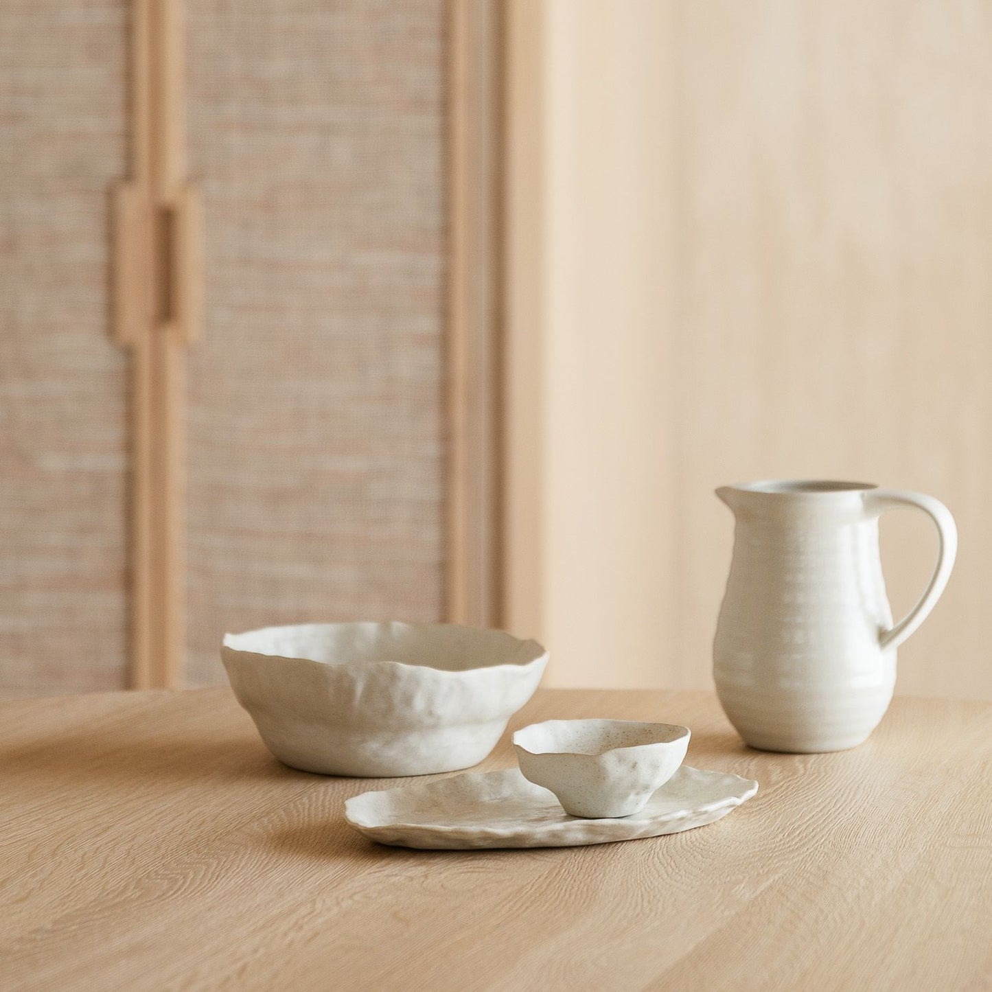 Bowl 22.5 × H 7.5 cm – Beige «Nomad»