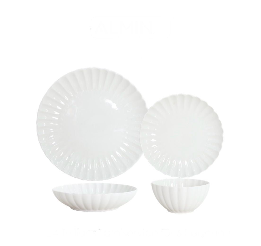 Porzellan Teller Kombiservice Muschelform