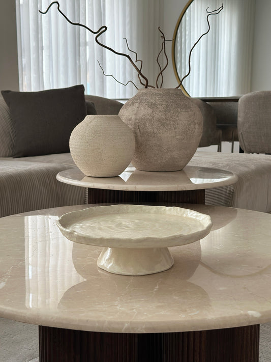 Nomad cake plate beige 29 cm