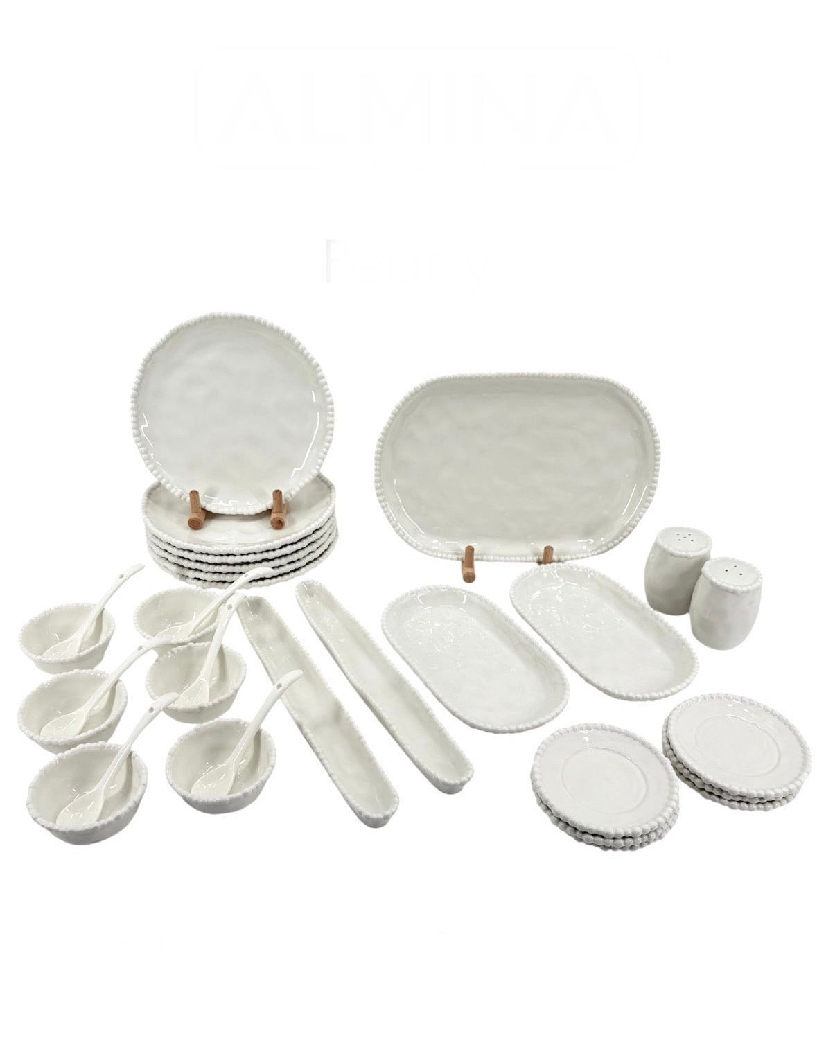 Pearly Frühstücksset 31-teilig für 6 Personen – Sabira Home