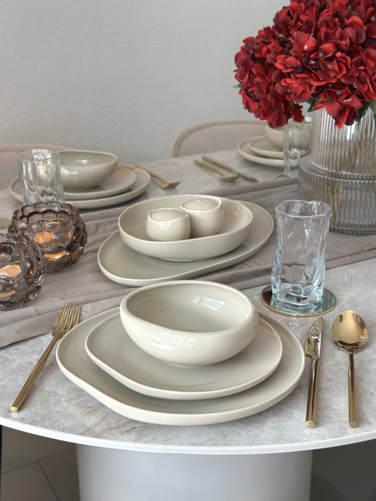 Wave tableware set for 6 people, 27 pieces.