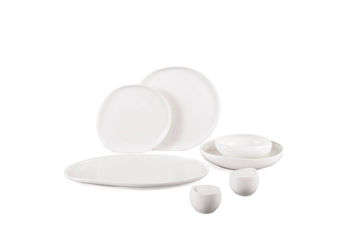Wave tableware set for 6 people, 27 pieces.