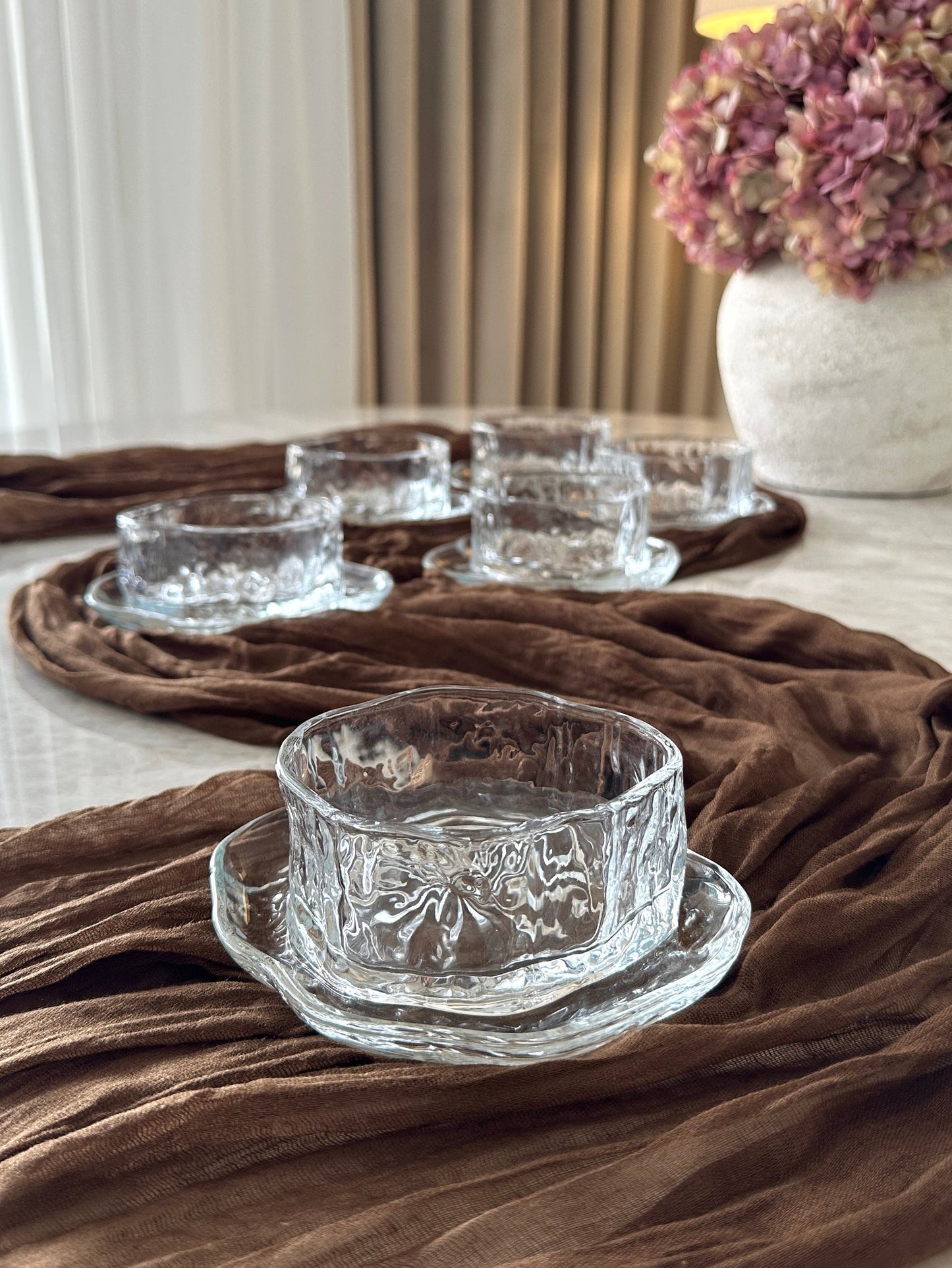 Snow Buccia Glasschalen Set mit Untersetzer 12tlg.