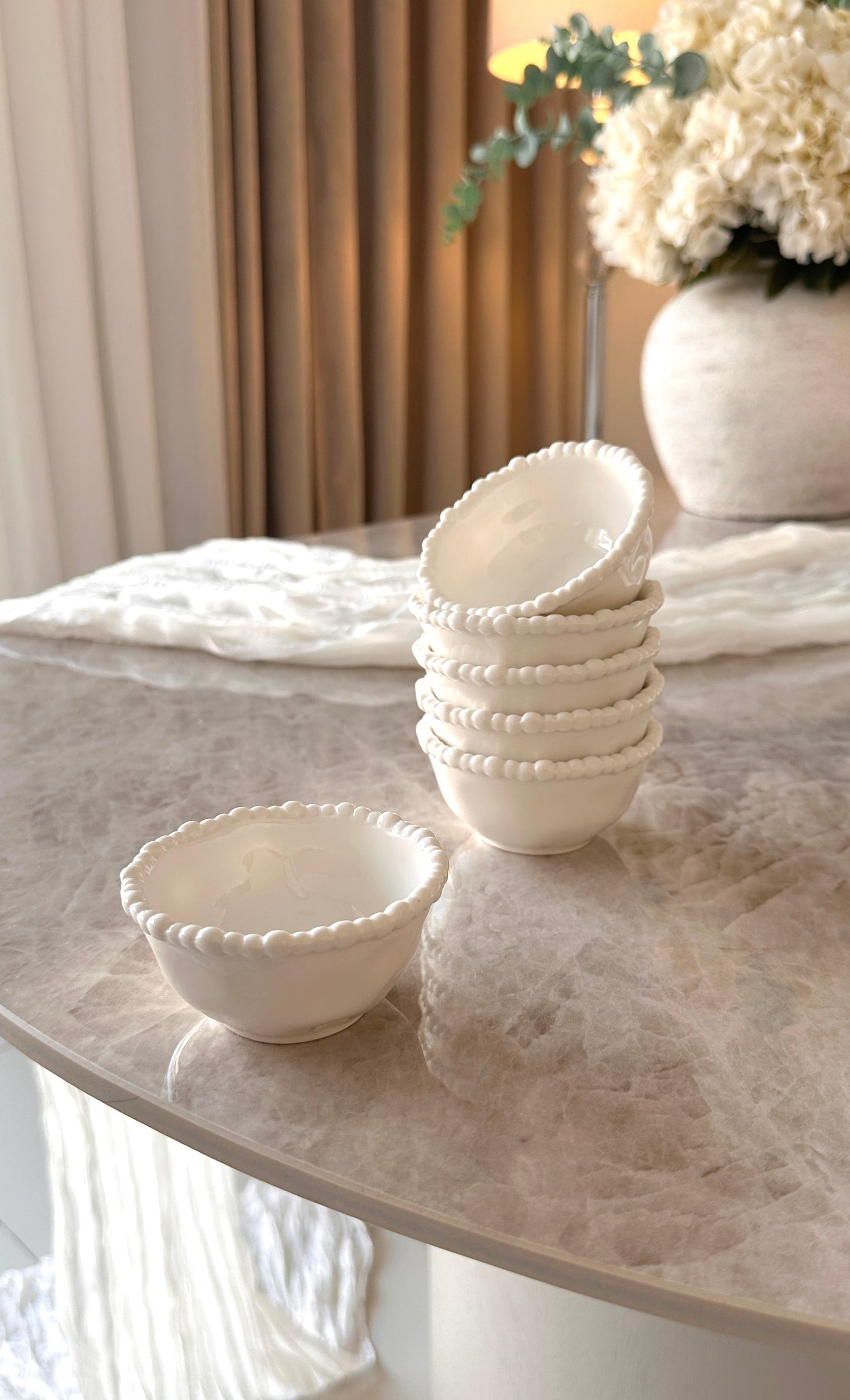 Pearly White Dipschalen 6er Set
