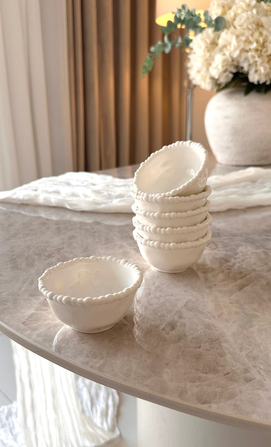 Pearly White Dipschalen 6er Set