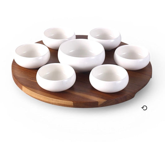 Belicia XXL Akazienholz Servierplatte 8er Set