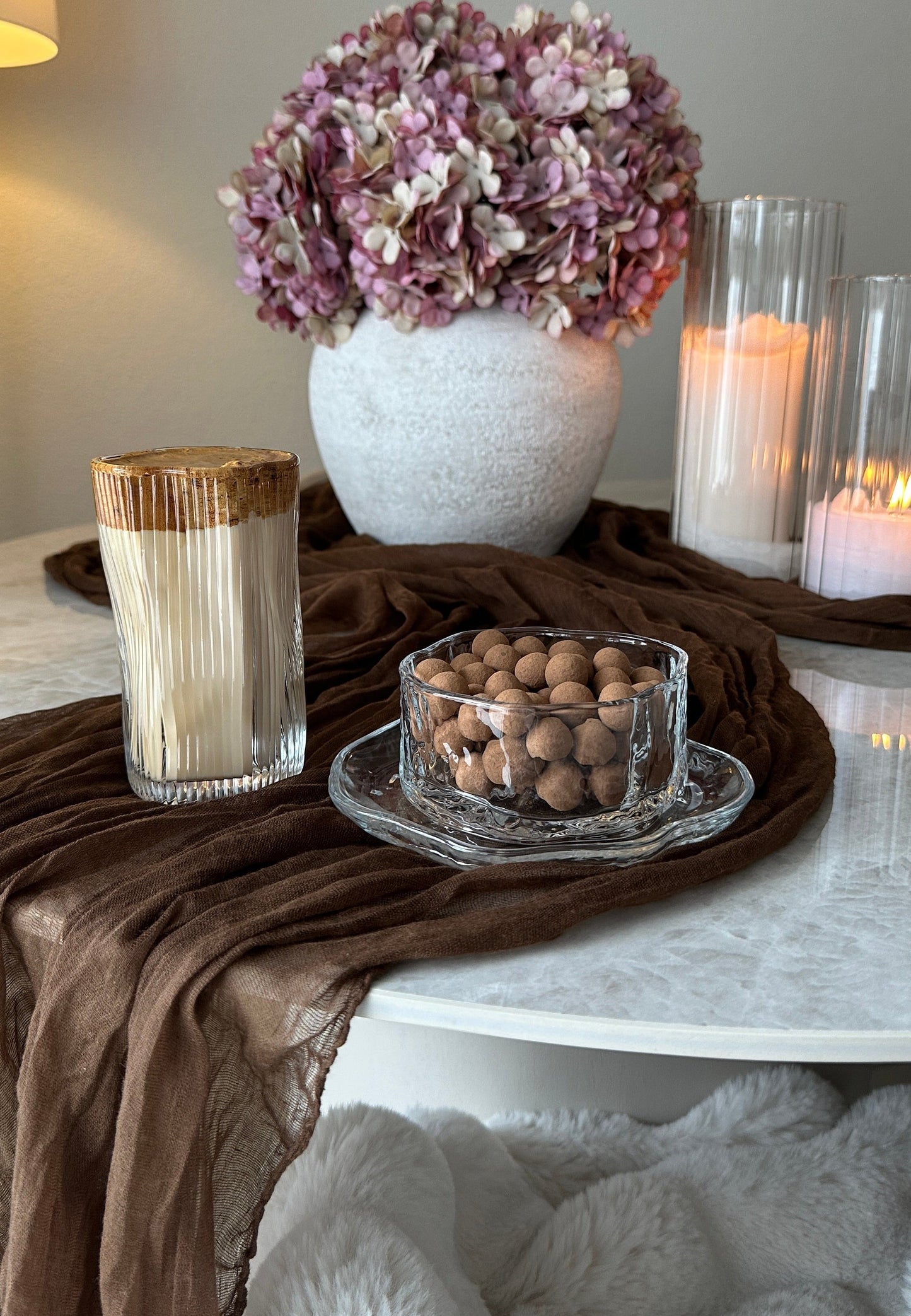 Snow Buccia Glasschalen Set mit Untersetzer 12tlg.