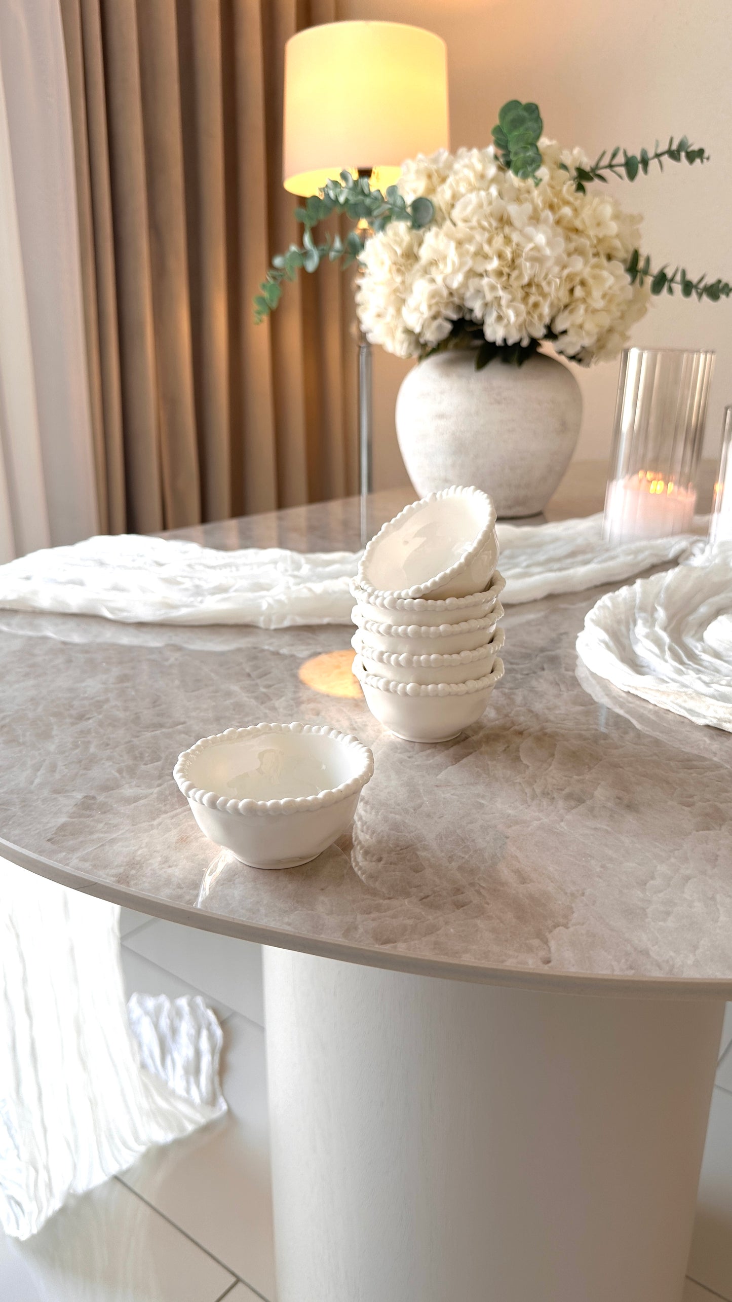 Pearly White Dipschalen 6er Set