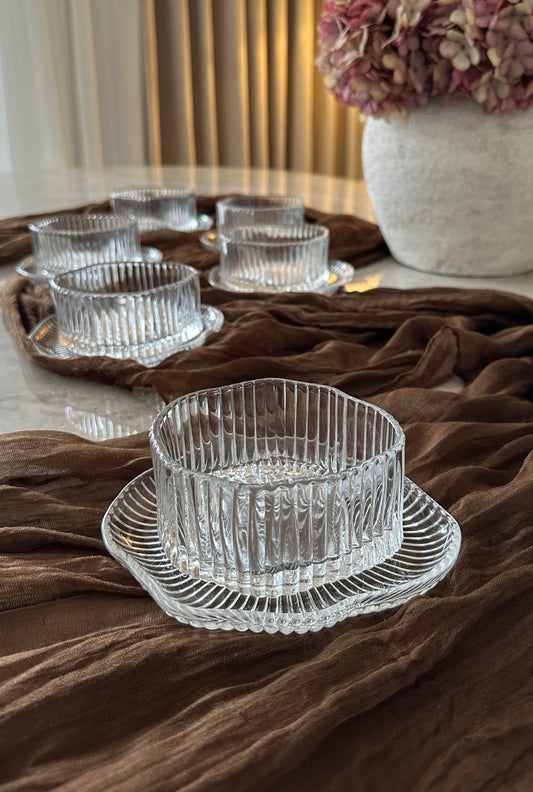 Terra Buccia Glasschalen Set mit Untersetzer 12-teilig