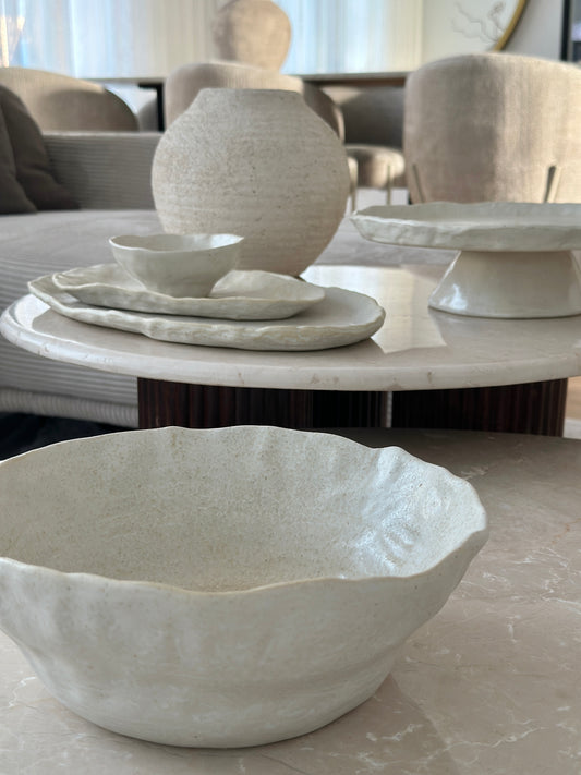 Bowl 22.5 × H 7.5 cm – Beige «Nomad»